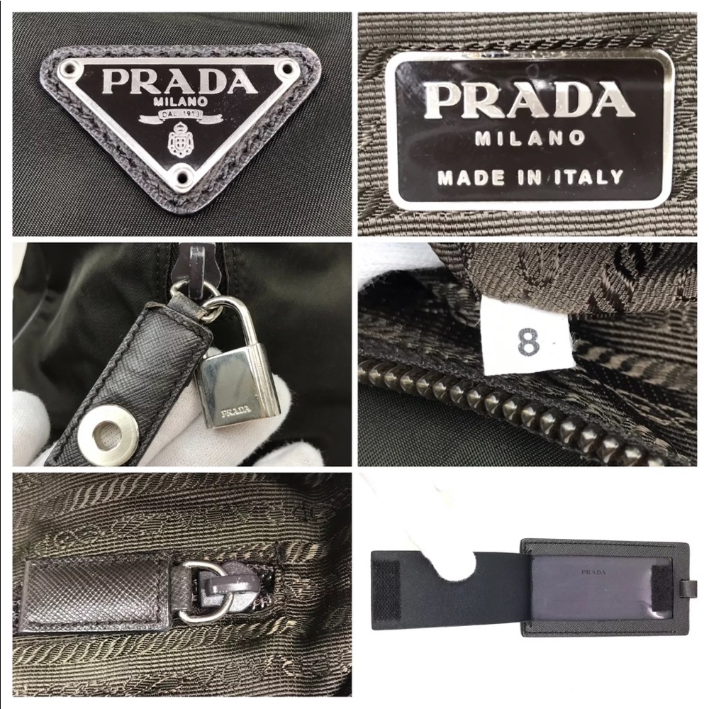 Authentic rare PRADA Nylon Handbag Green - Picture 13 of 15